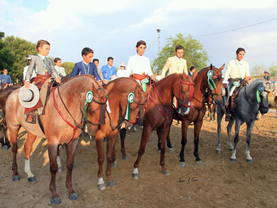 Los cinco Oros del Campeonato de Andalucía de Doma Vaquera 2015 de Menores