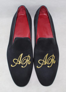 slippers bordados con iniciales